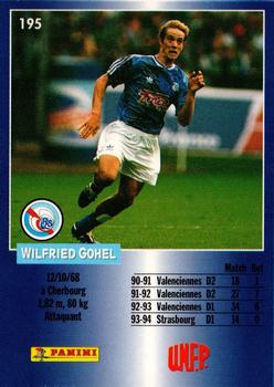 1994-95 Panini UNFP #195 Wilfried Gohel Back