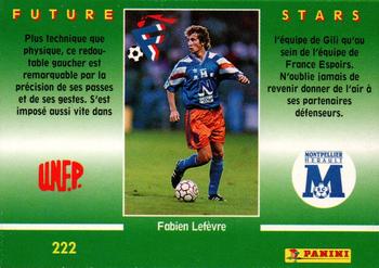 1994-95 Panini UNFP #222 Fabien Lefevre Back