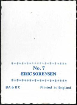 1969-70 A&BC Crinkle Cut Photographs (Scottish) #7 Erik Sorensen Back