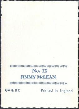 1969-70 A&BC Crinkle Cut Photographs (Scottish) #12 Jim McLean Back