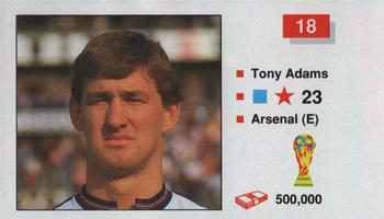 1990 Merlin The World Cup Sticker Collection Italia 1990 #18 Tony Adams Front