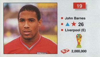 1990 Merlin The World Cup Sticker Collection Italia 1990 #19 John Barnes Front