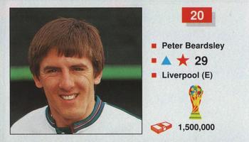 1990 Merlin The World Cup Sticker Collection Italia 1990 #20 Peter Beardsley Front