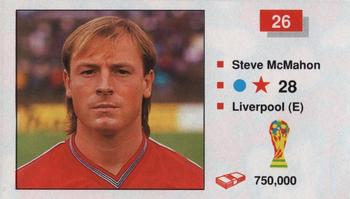 1990 Merlin The World Cup Sticker Collection Italia 1990 #26 Steve McMahon Front