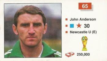 1990 Merlin The World Cup Sticker Collection Italia 1990 #65 John Anderson Front