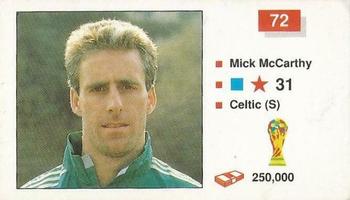1990 Merlin The World Cup Sticker Collection Italia 1990 #72 Mick McCarthy Front