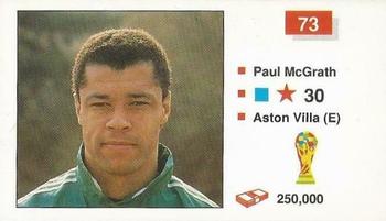 1990 Merlin The World Cup Sticker Collection Italia 1990 #73 Paul McGrath Front