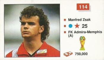 1990 Merlin The World Cup Sticker Collection Italia 1990 #114 Manfred Zsak Front