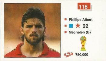 1990 Merlin The World Cup Sticker Collection Italia 1990 #118 Philippe Albert Front