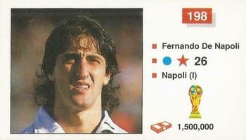1990 Merlin The World Cup Sticker Collection Italia 1990 #198 Fernando De Napoli Front