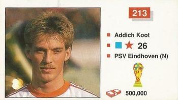 1990 Merlin The World Cup Sticker Collection Italia 1990 #213 Adick Koot Front