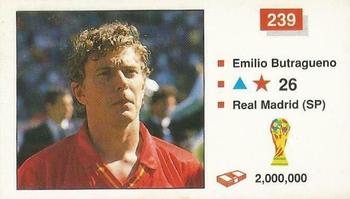 1990 Merlin The World Cup Sticker Collection Italia 1990 #239 Emilio Butragueno Front