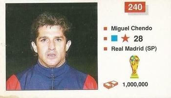 1990 Merlin The World Cup Sticker Collection Italia 1990 #240 Miguel Chendo Front
