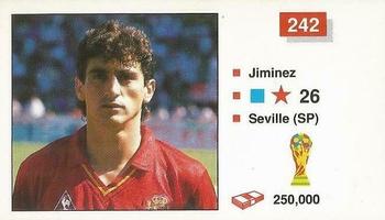 1990 Merlin The World Cup Sticker Collection Italia 1990 #242 Jimenez Front