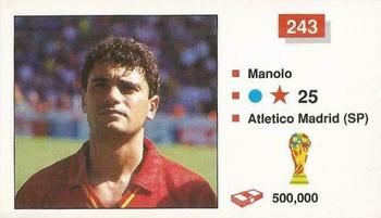 1990 Merlin The World Cup Sticker Collection Italia 1990 #243 Manolo Front