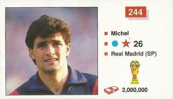 1990 Merlin The World Cup Sticker Collection Italia 1990 #244 Michel Front