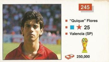 1990 Merlin The World Cup Sticker Collection Italia 1990 #245 Quique Flores Front