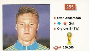 1990 Merlin The World Cup Sticker Collection Italia 1990 #255 Sven Andersson Front