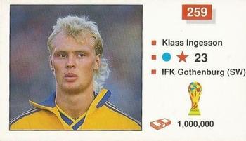 1990 Merlin The World Cup Sticker Collection Italia 1990 #259 Klas Ingesson Front