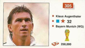 1990 Merlin The World Cup Sticker Collection Italia 1990 #305 Klaus Augenthaler Front