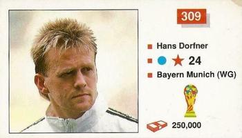 1990 Merlin The World Cup Sticker Collection Italia 1990 #309 Hans Dorfner Front