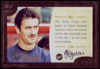 2006 Futera World Football UNIQUE - Gold Framed Autograph #NNO Ian Rush Back