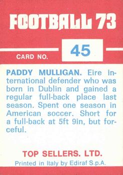 1972-73 Panini Top Sellers #45 Paddy Mulligan Back