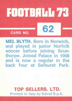 1972-73 Panini Top Sellers #62 Mel Blyth Back