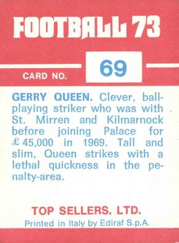 1972-73 Panini Top Sellers #69 Gerry Queen Back