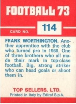 1972-73 Panini Top Sellers #114 Frank Worthington Back