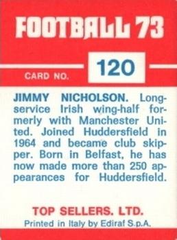 1972-73 Panini Top Sellers #120 Jim Nicholson Back