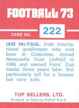 1972-73 Panini Top Sellers #222 Iam McFaul Back