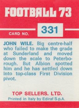 1972-73 Panini Top Sellers #331 John Wile Back