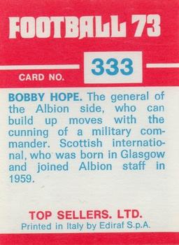 1972-73 Panini Top Sellers #333 Bobby Hope Back