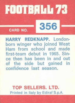 1972-73 Panini Top Sellers #356 Harry Redknapp Back