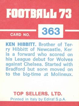 1972-73 Panini Top Sellers #363 Kenny Hibbitt Back