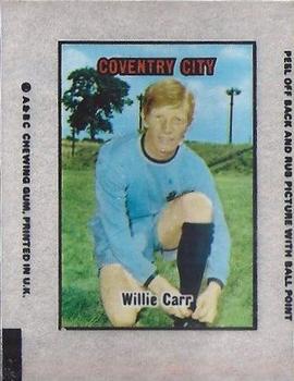 1970-71 A&BC Chewing Gum Action Transfers #NNO Willie Carr Front