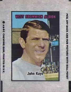 1970-71 A&BC Chewing Gum Action Transfers #NNO John Kaye Front
