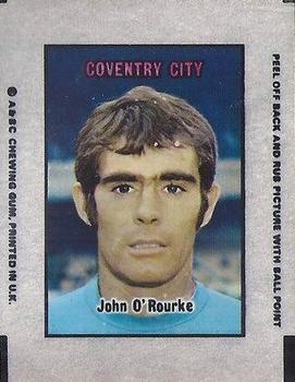 1970-71 A&BC Chewing Gum Action Transfers #NNO John O'Rourke Front