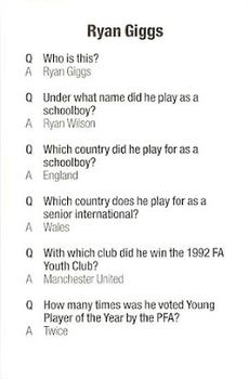 2002 Paul Lamond Games Football Trivia #NNO Ryan Giggs Back