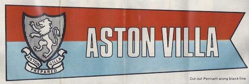 1968-69 A&BC Chewing Gum - Team Pennants #NNO Aston Villa Front