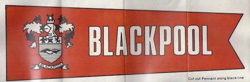 1968-69 A&BC Chewing Gum - Team Pennants #NNO Blackpool Front