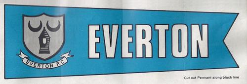 1968-69 A&BC Chewing Gum - Team Pennants #NNO Everton Front