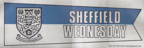1968-69 A&BC Chewing Gum - Team Pennants #NNO Sheffield Wednesday Front