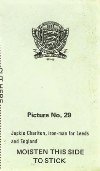 1971 Nabisco/Shredded Wheat Bob Wilson's Soccer Action #29 Jack Charlton Back