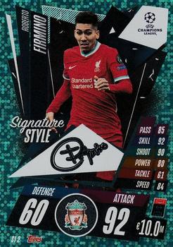 2020-21 Topps Match Attax UEFA Champions League Extra - Signature Style #SI2 Roberto Firmino Front