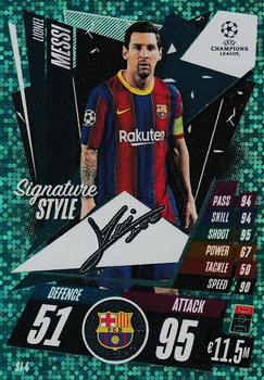 2020-21 Topps Match Attax UEFA Champions League Extra - Signature Style #SI4 Lionel Messi Front