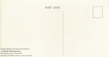 1973 George Keeling Caricature Postcards #NNO Alec Lindsay Back