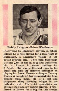 1949-50 LTA Robinson Stars of Today and Tomorrow #NNO Bobby Langton Back