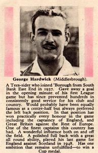 1949-50 LTA Robinson Stars of Today and Tomorrow #NNO George Hardwick Back
